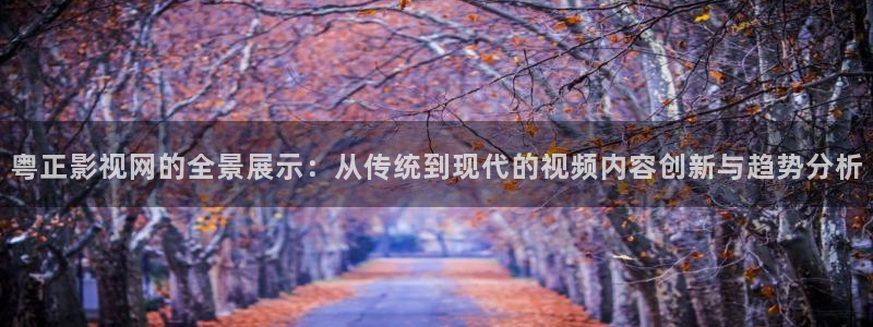 我是刑警金牌影院：粵正影視網的全景展示：從傳統到現代的視頻內容創新與趨勢分析